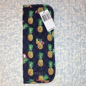 Toucan Party Pineapple Print curling flat iron travel case sleeve NWT